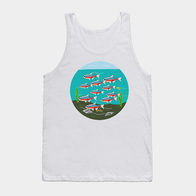 Neon Tetra Tank Top by Mark Ewbie